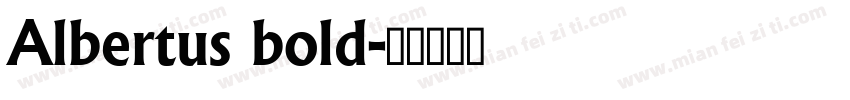 Albertus bold字体转换